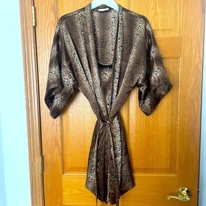 California Dynasty Leopard Print Robe and Nightie